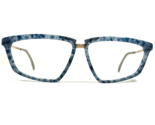 Vintage Eyeglasses Frames 5054 171 Blue Marble Gold Square Full Rim 57-1... - $74.75