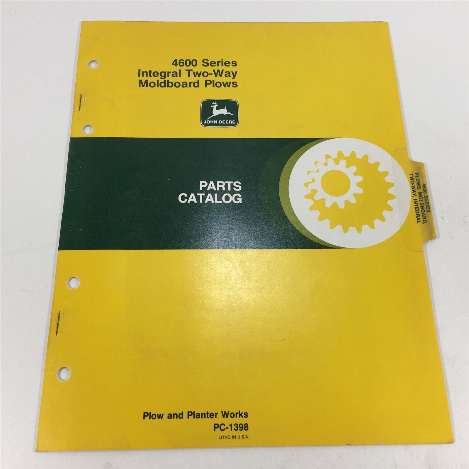 Genuine John Deere 4600 TwoWay Moldboard Plows Parts Cat PC1398