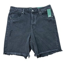 Wild Fable Size 14 32 Waist Shorts High Rise Wide Leg Bermuda Jean Black Wash - $13.98