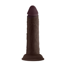 Shaft Model J: 5.5 in. Dual Density Silicone Dildo Mahogany - $59.39