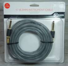Radio Shack 1/4&quot; Jack 25&#39; Audio Instrument Cable Gold Plated Mono Braided Mesh - £13.71 GBP