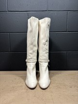 Bandolino Bellow Ivory Leather Tall Knee High Boots Women’s 10 M - $49.96