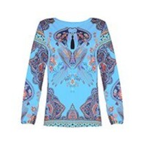 Jocoo Jolee Women Indie Folk Style Blouse Vintage Flare Long Sleeve  Pattern Shi - £44.77 GBP