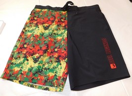 Reel Legends Mens Board Shorts swim UPF30 Moisture Wicking XL Rasta Splatter - £23.87 GBP