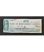 1852 antique BANK CHECK norristown pa Wm FRANTZ DAY signed robert shoemaker - £37.72 GBP