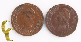 1797A-1798A Francia Centime Lote ( Vf-Xf ,2 Monedas) Paris Casa de Moneda (L&#39; Un - £70.54 GBP