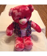 Mothers Day Build A Bear girl pink camouflage bear sequin outfit 18 inch  - £16.35 GBP