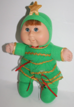 Cabbage Patch Kids Girl Green Eyes Blonde Xmas Tree Baby Doll 12&quot; Plush ... - $13.55