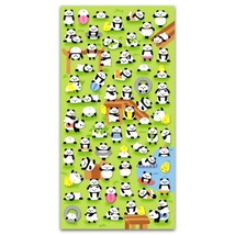 CUTE PLAYING PANDA STICKERS Bear Animal Sticker Sheet Kawaii Kid Craft S... - $3.40 CAD