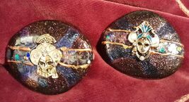 Carnival Masks SET OF 2 Mixed Media Rocks Decor Mardi Gras Shelf Kindnes... - $6.95