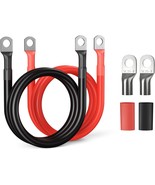 4 Awg 2Ft Battery Cable, Bateria Power 600V 392°F Tinned, Red And Black 2Ft - $606.16 MXN