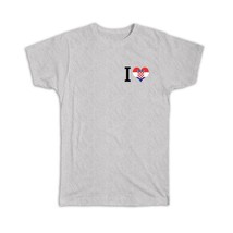 I Love Croatia : Gift T-Shirt Flag Heart Crest Country Croatian Expat - $24.99