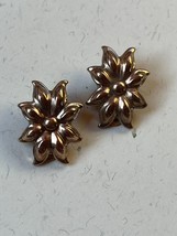 Vintage Trifari Signed Goldtone Swiss Alps Flower Edelweiss Shoe Clips or Other - £11.90 GBP