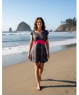 The North Face Womens XL Floral Dress Pink Gray Short Sleeve Casual Beac... - $15.00