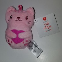 Pink Kitty Cat Plush Backpack Clip Valentines Day Animal Adventure Toy 2023 wTAG - $11.74