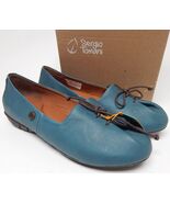 Sergio Tomani Tuka Size EU 36 M (US 6) Women's Leather Slip-On Shoes Azul 5120 - $56.12