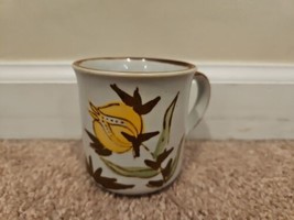 Vintage Flower Pattern Made in Korea Beige/Gray Coffee Mug, 8 fl oz - $9.99