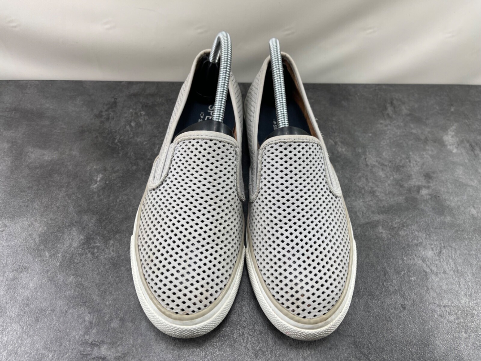 Sperry Top Sider Sneakers Women  8.5 M Seaside Shoes Gray Perforated Leather Item image 5