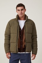 Cotton On Men&#39;s Essential Recycled Puffer Jacket, NWT, Green, Size L B4HP - £45.39 GBP