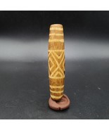 Ancienne perle de pierre en bois pétrifié pyu tribal pumtek birmane sud-... - $94.04 CAD