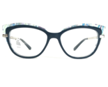 ETRO Gafas Monturas ET2637 422 Azul Motivo Cachemira Plata Ojo de Gato 5... - $69.55