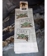 Star Wars The Mandalorian Baby Yoda Protect, Attack, Snack Kitchen Towel... - $9.00