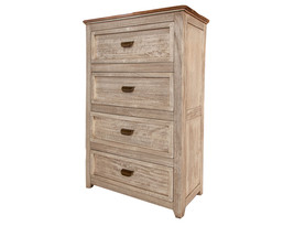 37" Cream Solid Wood Four Drawer Chest - $21,670.89 MXN