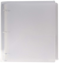 JAM Paper Plastic 1 inch Binder - Clear 3 Ring Binder - Sold Individually - £8.26 GBP