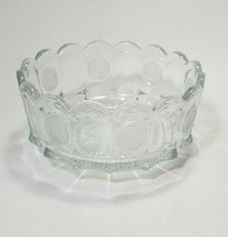 Fostoria Clear Glass Frosted Coin Serving Bowl Scalloped American Bicent... - $7.00