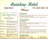 Hotel Rainbow Crystal Room Pot o&#39;Gold Coffee Shop Menu 1940 Great Falls ... - $39.65
