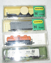 (4) N gauge Freight Cars (see description) in original Plastic cases - £31.14 GBP