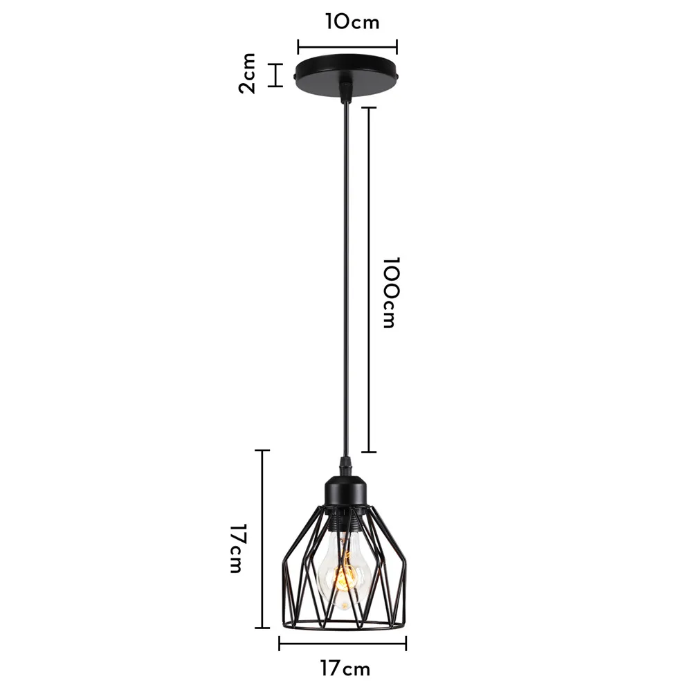 E27   Pendant Lights Ceiling Lamp   Cage Loft Hanging Lighting Fixture for Resta - £162.53 GBP