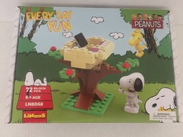 NEW Peanuts Snoopy &amp; Woodstock Tree House Building Set - 72 Pieces - £22.48 GBP