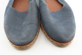 Ellen Degeneres Size 8.5 M Blue Round Toe Flat Leather Women - £15.53 GBP