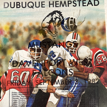 Dubuque Hempstead Football Program September 3 1982 Magazine IA Iowa Hig... - $15.95
