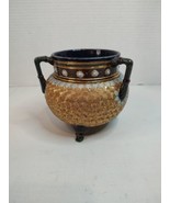 ROYAL DOULTON Gilded England Vase Bowl Pot Cauldron 3 Handle Footed Legs... - £147.14 GBP