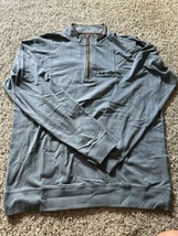 Cabelas Mens Tall Blue Pullover 1/4 Zip Long Sleeves Logo Size XL Zip Po... - $16.82