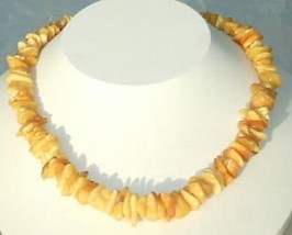  Sweet and Simple Butterscotch Amber Nugget Necklace - £35.89 GBP