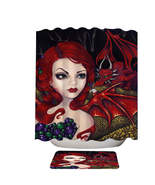 Bijou the Redhead Dragon Winged Fairy Shower Curtain - $23.90+