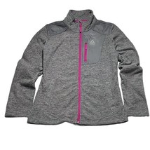 REEBOK Jacket Activewear Full Zip Warm-Up Gray Women Size S - £12.77 GBP