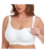 Gailife Nursing Bra Maternity Seamless Bralettes with Extenders White Si... - $284.68 MXN
