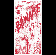 Psycho Dexter Zombie--BEWARE Bloody Door COVER--Halloween Horror Prop Decoration - £6.05 GBP