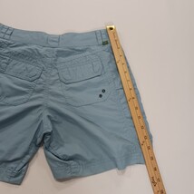 REI UPF 50+ Women's Blue Flat Front Cotton Shorts Pockets Size 4 (30×6.5) image 9