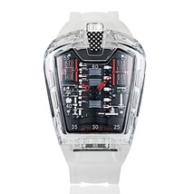 Men&#39;s Acrylic Watch with transparent irregular Dial Ferrari Sports Car Concept s - £51.37 GBP