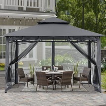 Strong Patio Gazebo, 10 Feet By 12 Feet, With Mosquito Netting From Abcc... - £327.11 GBP