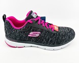 Skechers Flex Appeal 3.0 Insiders Black Hot Pink Womens Size 6 Athletic ... - $49.95