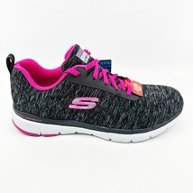 Skechers Flex Appeal 3.0 Insiders Black Hot Pink Womens Size 6 Athletic Shoes - £39.92 GBP