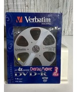 Verbatim 4X Certified Digital Movie DVD-R 1 - 4x Compatible 4.7 GB 3 Pack Sealed - $9.69
