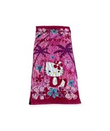 Vintage Hello Kitty Sanrio Beach Towel 2010/2011 Palm Trees Flowers Pink... - $21.04