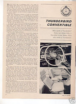 1964 FORD THUNDERBIRD CONVERTIBLE ROAD TEST CAR AD - £6.38 GBP